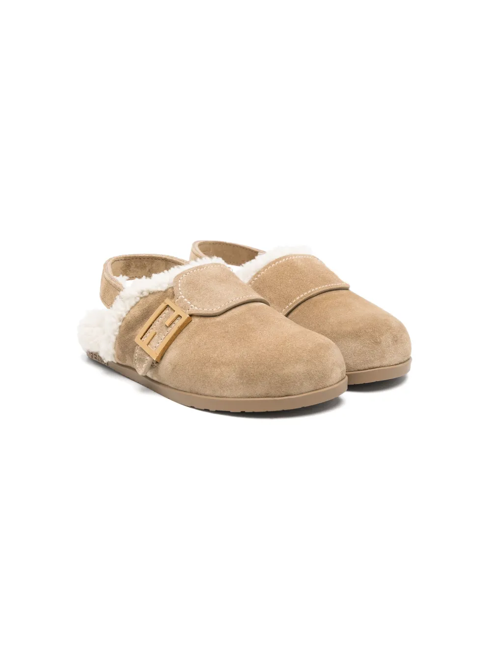 

Замшевые сабо FENDI KIDS, нейтральный