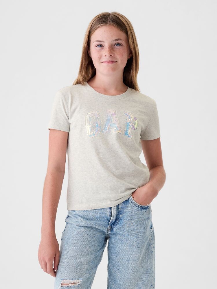 

Детская футболка с логотипом Gap, серый