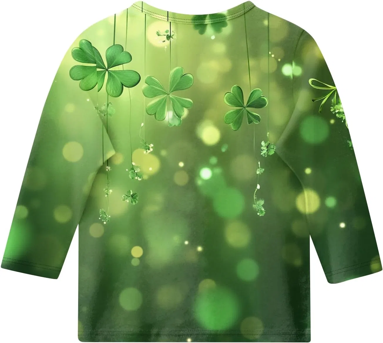 Детский свитшот с принтом, St Patrick's Day, флуоресцентный зеленый — фото 2