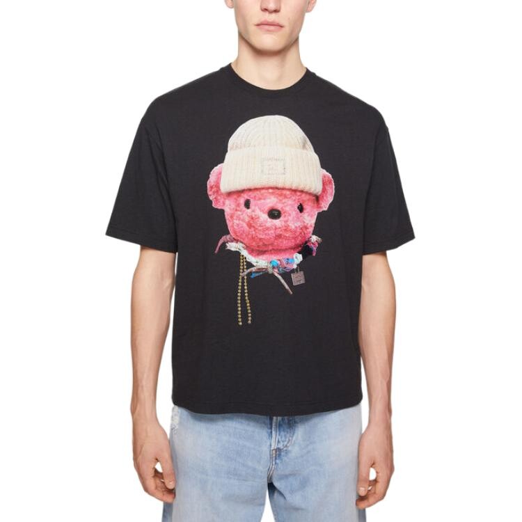 Футболка из коллекции осень/зима 2024 года унисекс черного цвета Acne Studios, черный — фото 2