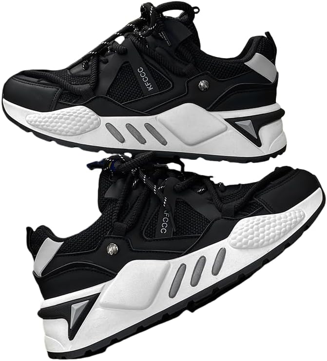 

Модные кроссовки Hhhchpm для мужчин, удобные нескользящие повседневные кеды на шнуровке для активного отдыха на открытом воздухе, черный