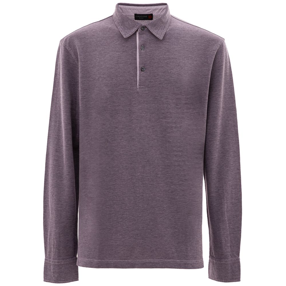 

Фиолетовая хлопковая рубашка-поло Corneliani, Purple