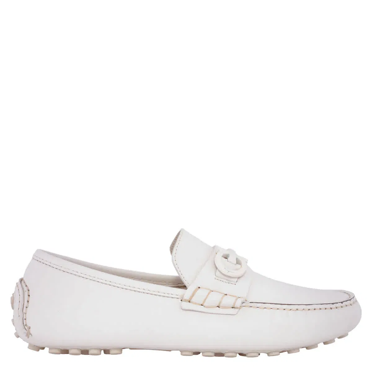 Salvatore Ferragamo Ferragamo White Gancini Ornament Driver