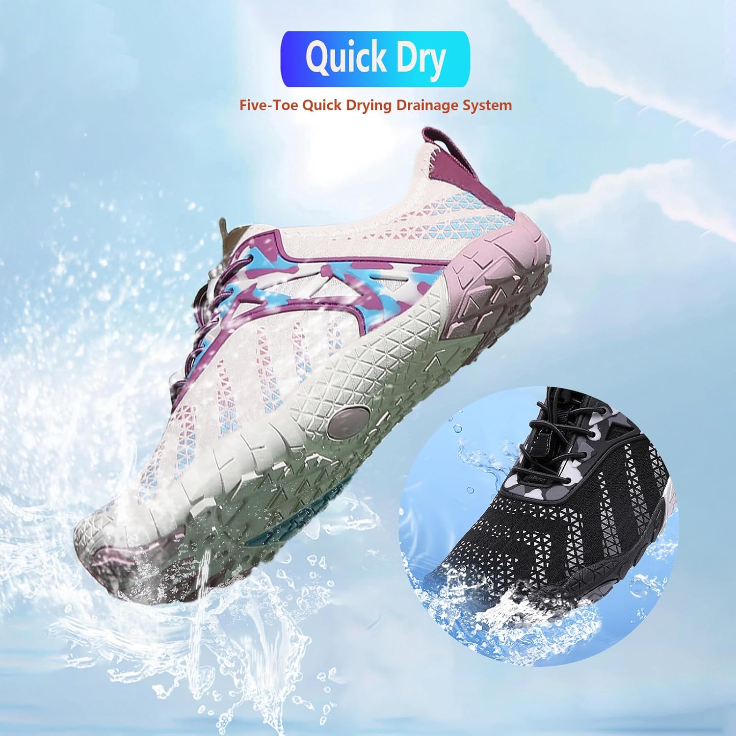 Кроссовки для ходьбы для женщин и мужчин Feedmoo, белый — фото 4