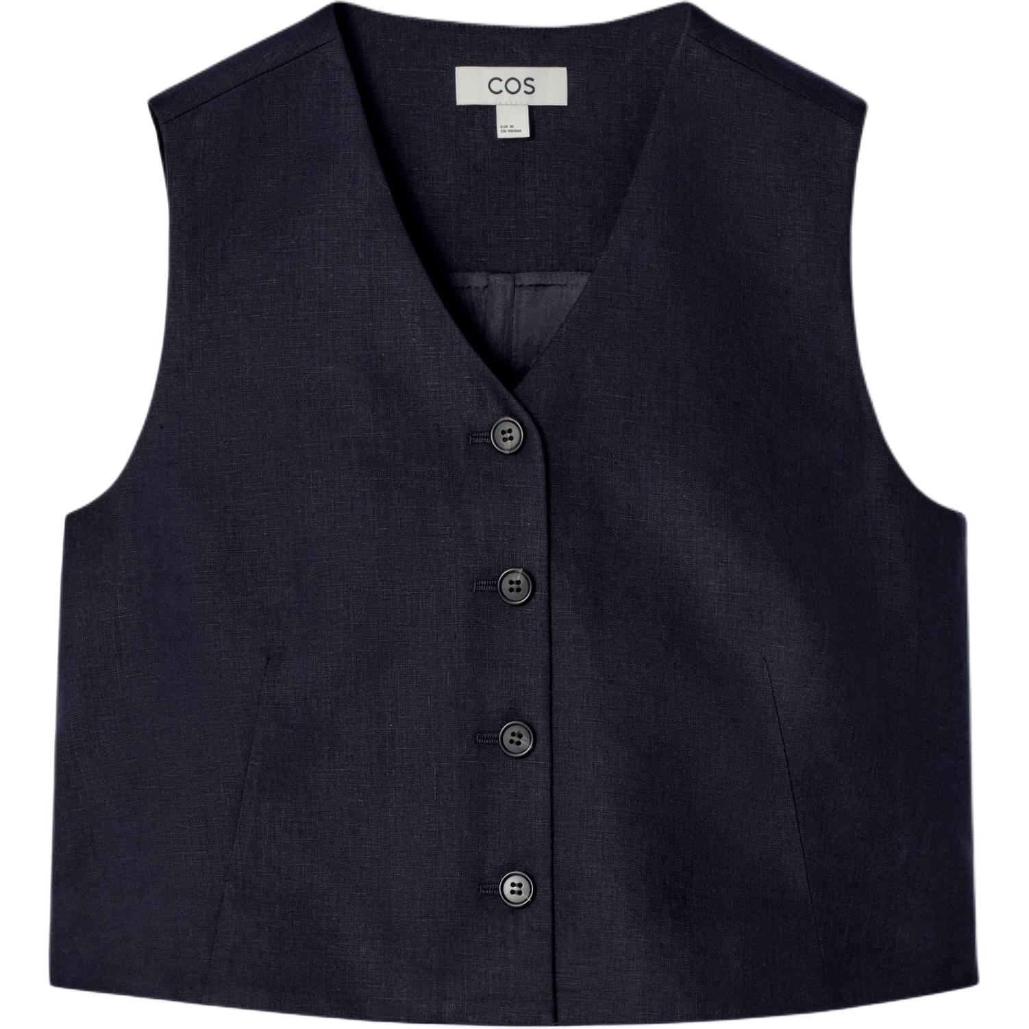 

COS Женский жилет темно-синий, Navy Blue
