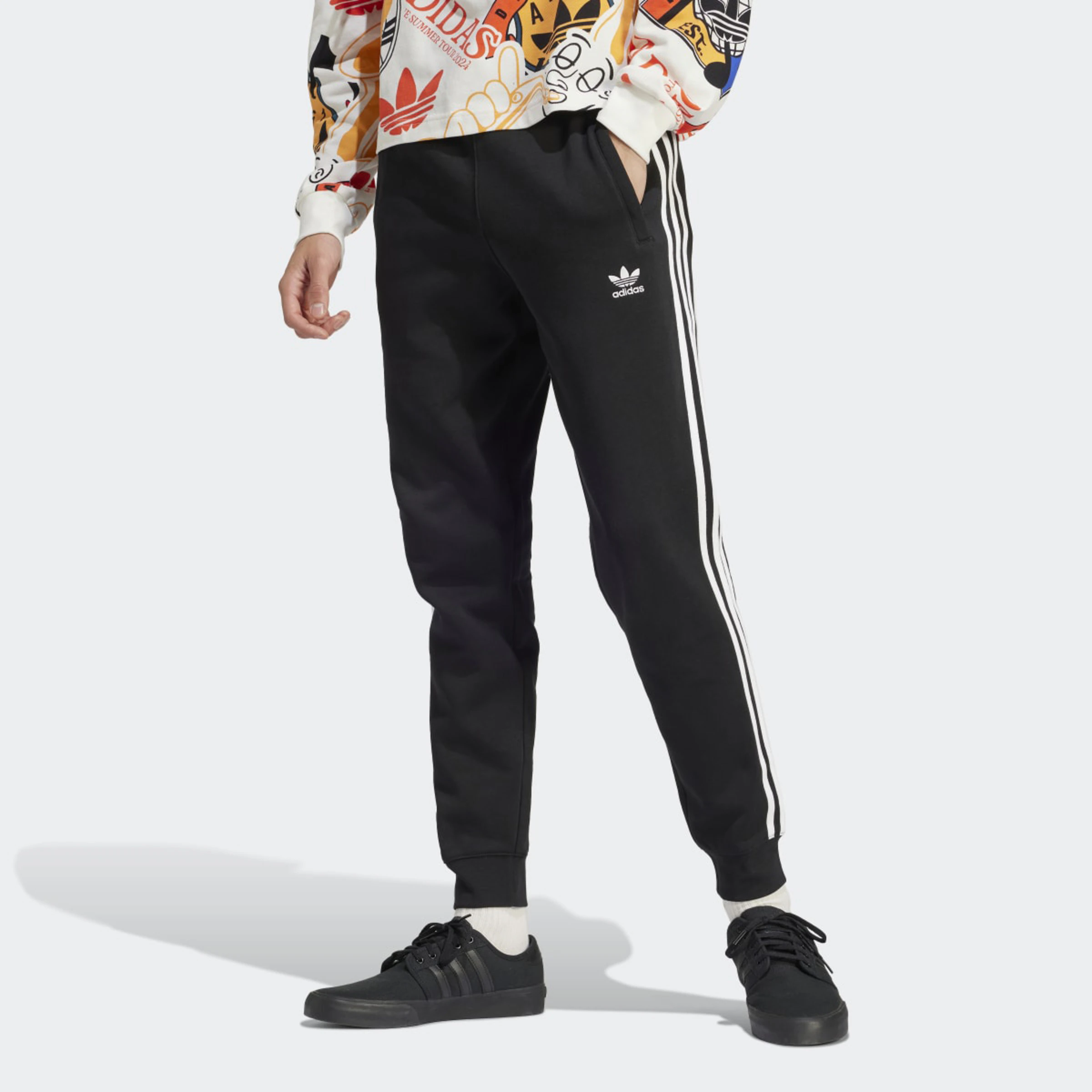 

Мужские брюки с 3 полосками Adidas Originals Adicolor, черный/белый