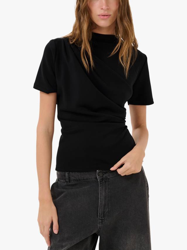 

Футболка с драпировкой helle спереди MY ESSENTIAL WARDROBE, черный