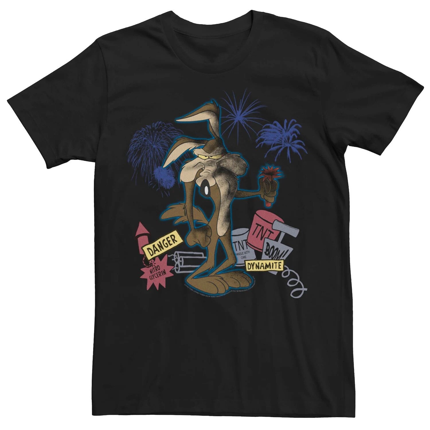 

Мужская футболка с портретом Looney Tunes Wile E. Coyote TNT Licensed Character