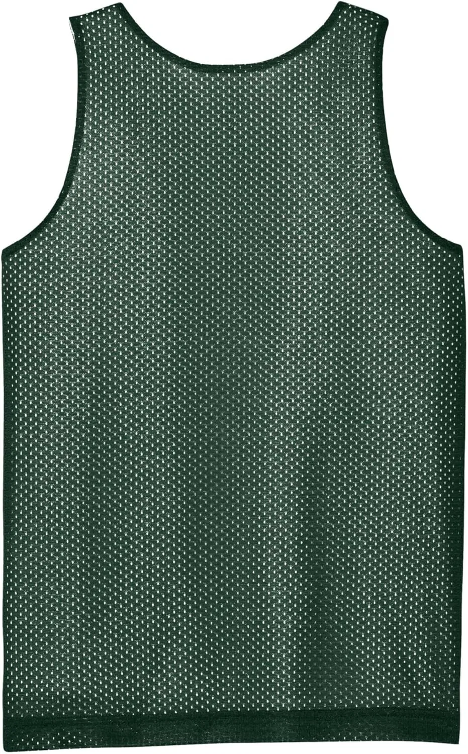 Детский реверсивный топ из сетки SPORT-TEK, Forest Green/White — фото 3