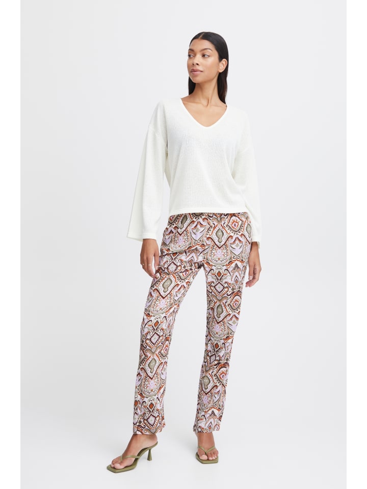 

B. young Пуловер BYSIF с V-образным вырезом, модель 2 - трикотаж, свободный крой, цвет "Зефир"