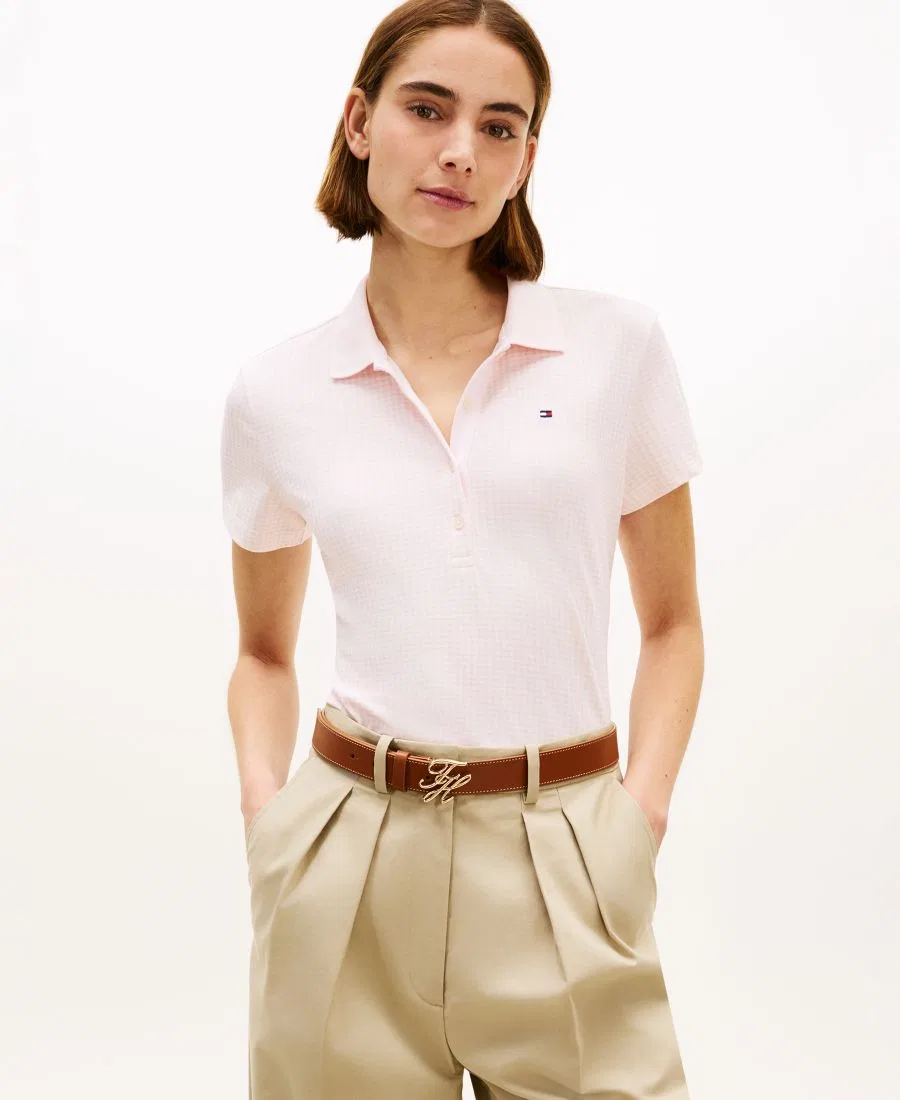 Женская поло с коротким рукавом и принтом Tommy Hilfiger