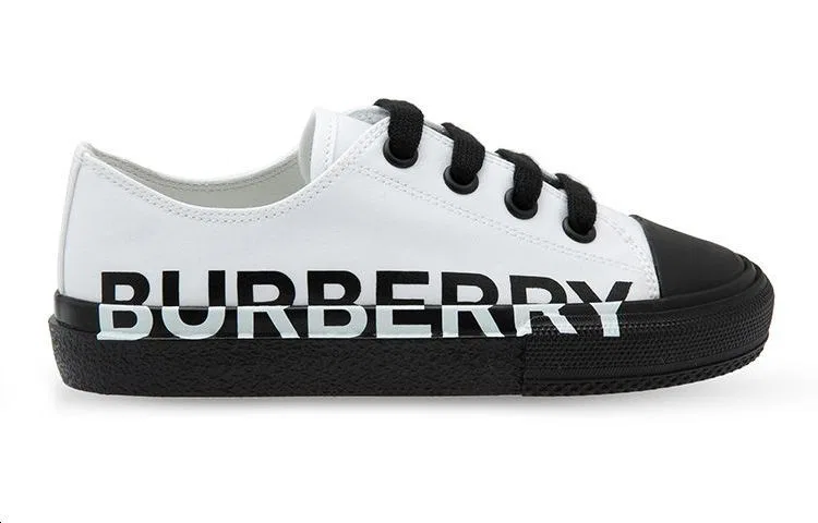 Кроссовки для скейтбординга детские Burberry бело-черные — фото 3
