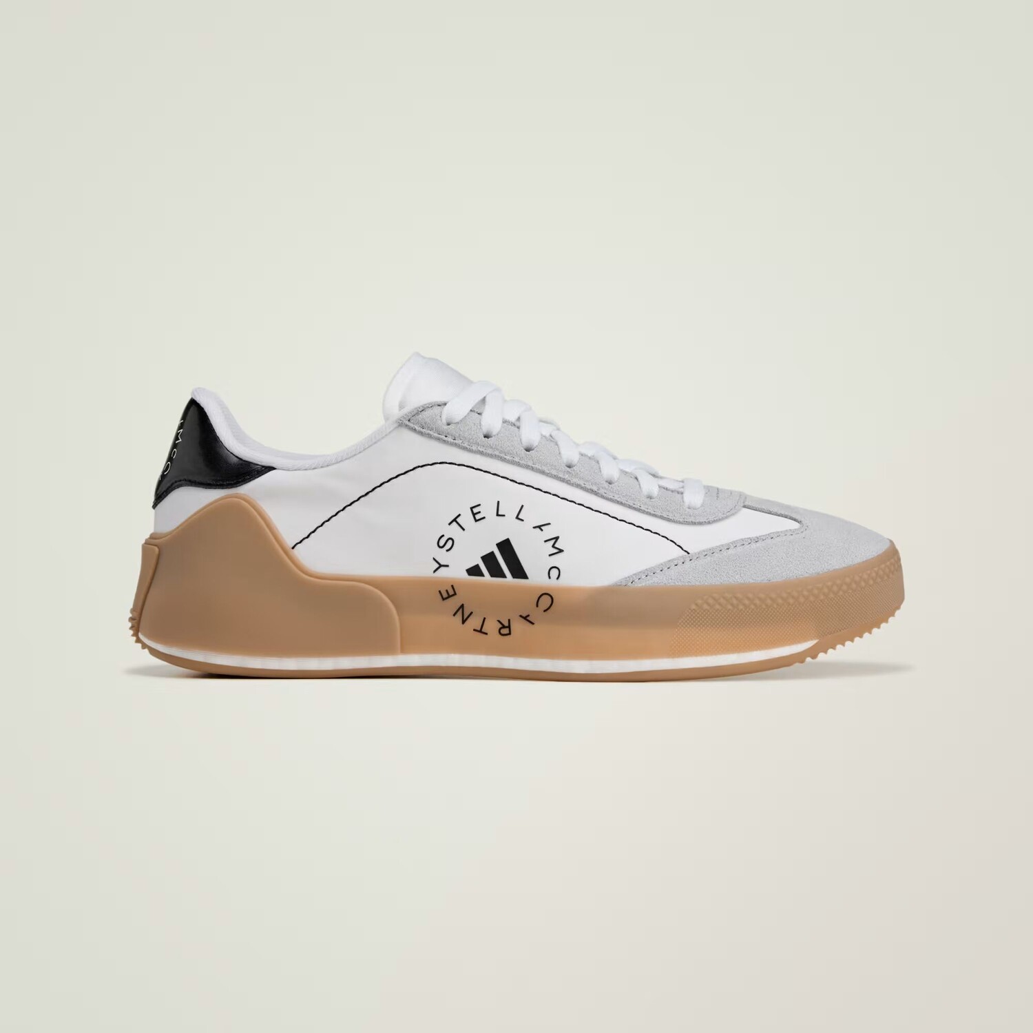 Кроссовки by Stella McCartney Court Boost Adidas, цвет Cloud White/Charcoal/Core Black