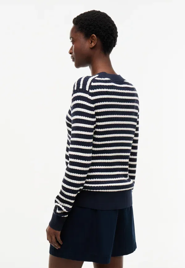 Свитер Tommy Hilfiger, breton stripe dark navy/ivory petal, темно-синий/слоновая кость — фото 3