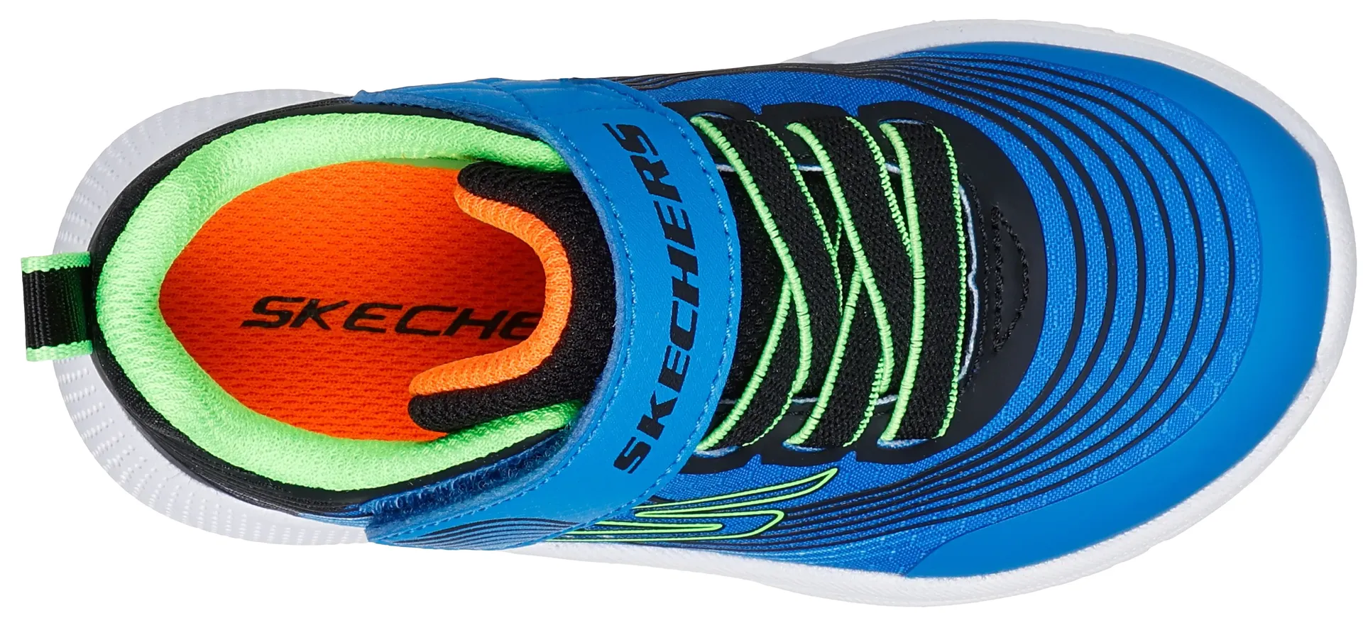 Детские кроссовки Skechers "MICROSPEC ADVANCE", кроссовки, детская обувь, обувь на липучке с дополнительной резинкой Skechers Kids, синий — фото 4