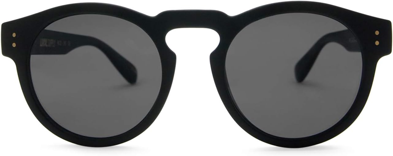 

Солнцезащитные очки Freeway для женщин от Local Supply - поляризованные линзы, защита от УФ-излучения, оправа из растительной смолы, конструкция, изготовленная методом литья под давлением, Matte Black