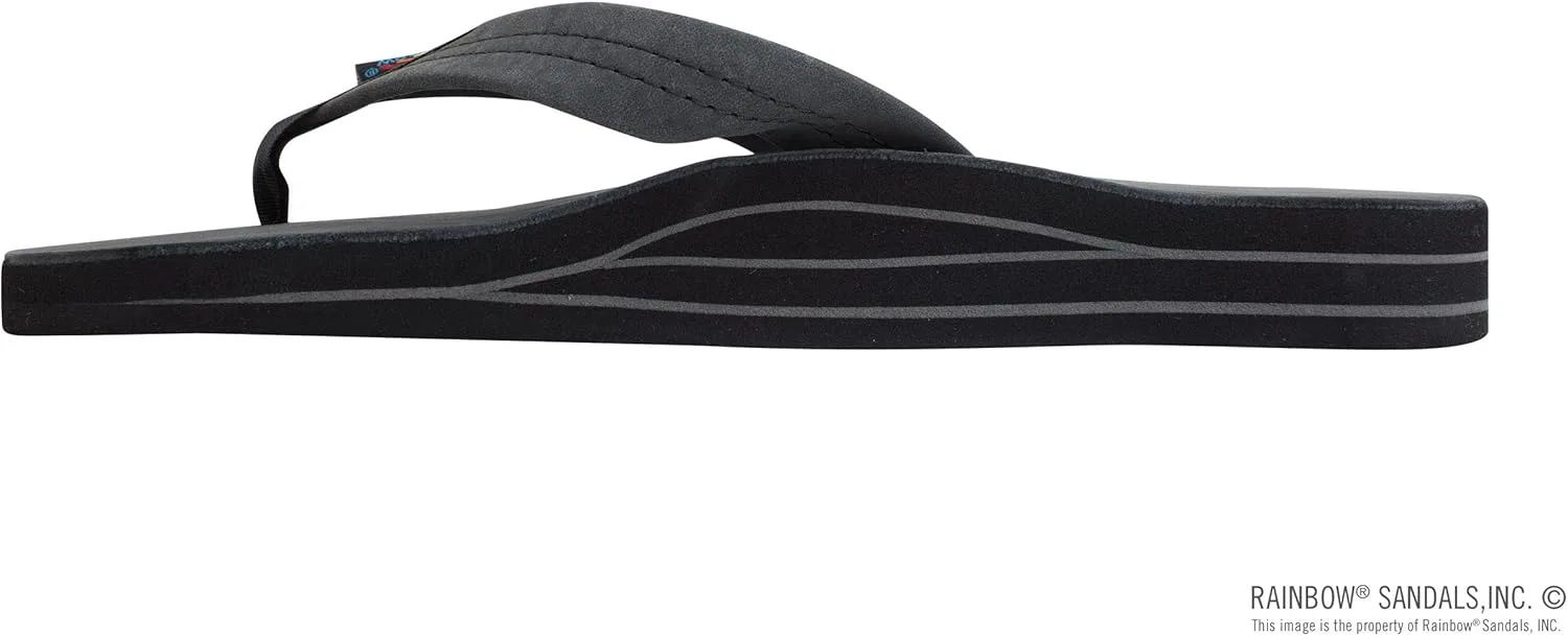 Мужские сандалии Rainbow из двухслойной кожи с поддержкой свода стопы Rainbow Sandals, Black — фото 2