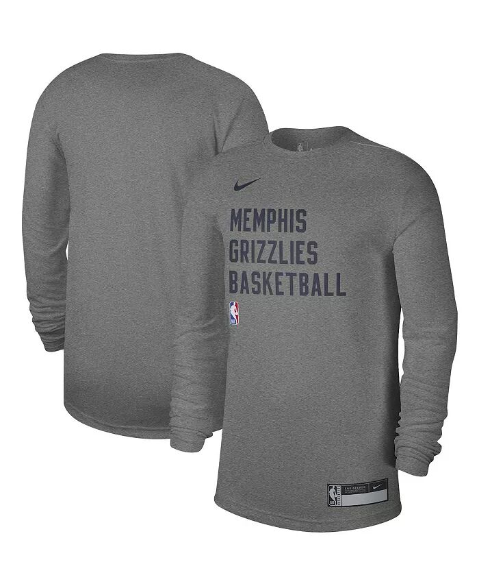 

Футболка мужская и женская Heather Gray Memphis Grizzlies 2023/24 Legend On-Court Practice с длинным рукавом Nike