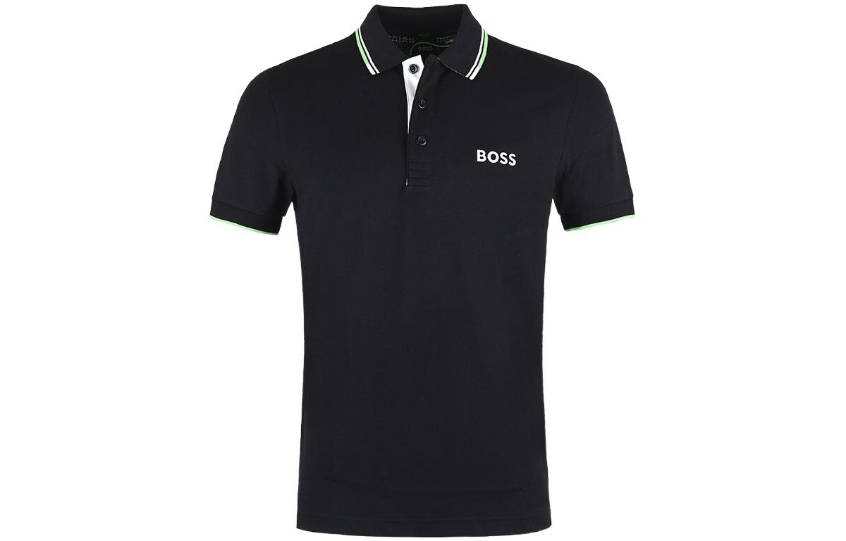 

HUGO BOSS Рубашка-поло мужская черная