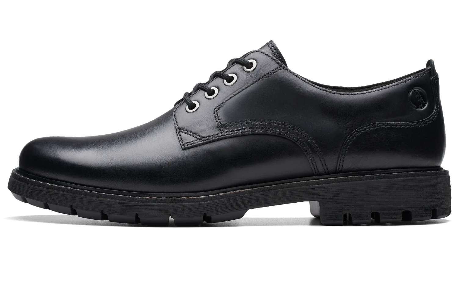 Clarks Мужские повседневные туфли из коровьей кожи черные
