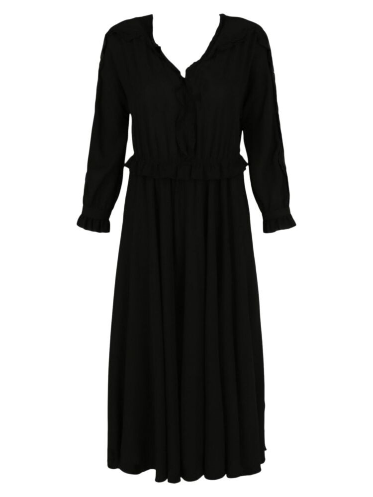 

Расклешенное платье Georgette Bottega Veneta, цвет Nero