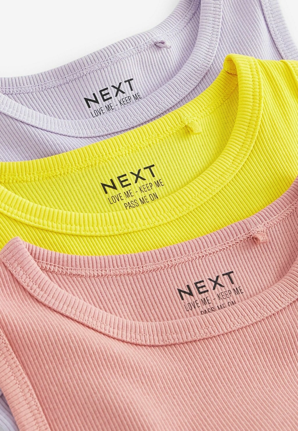 

Верх Boxy 3 Pack Regular Fit Next, розовый фиолетово-желтый