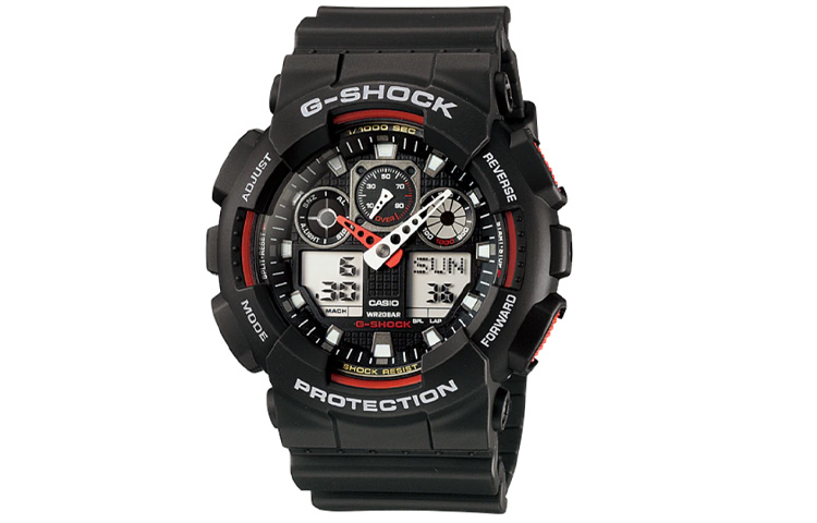 

Мужские часы Casio GA-100-1A4DR серии Liquid Crystal/Analog Dual Display черные