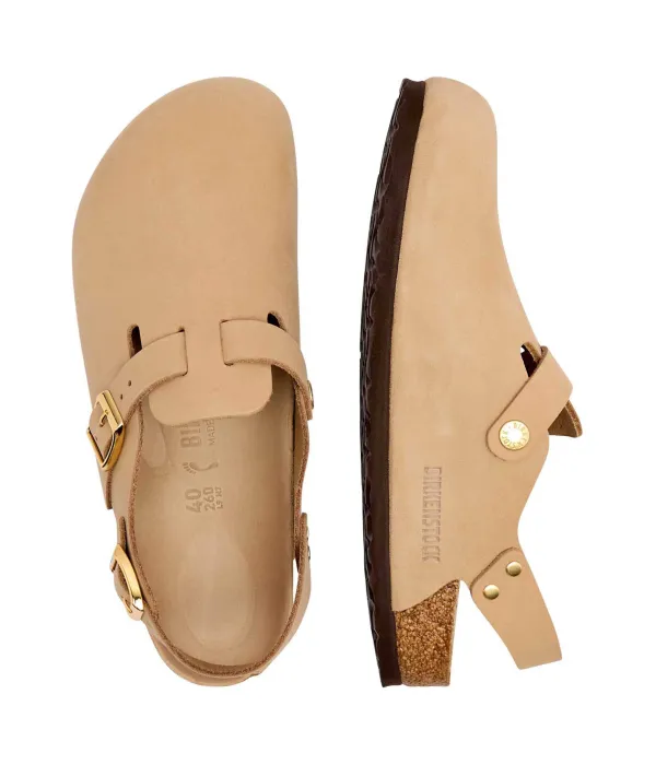 Кожаные мюли сандалии Токио Narrow fit Birkenstock, бежевый — фото 4