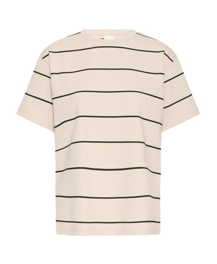 

Футболка из полосатой оленьей кожи высшего качества Ichi, бежевый