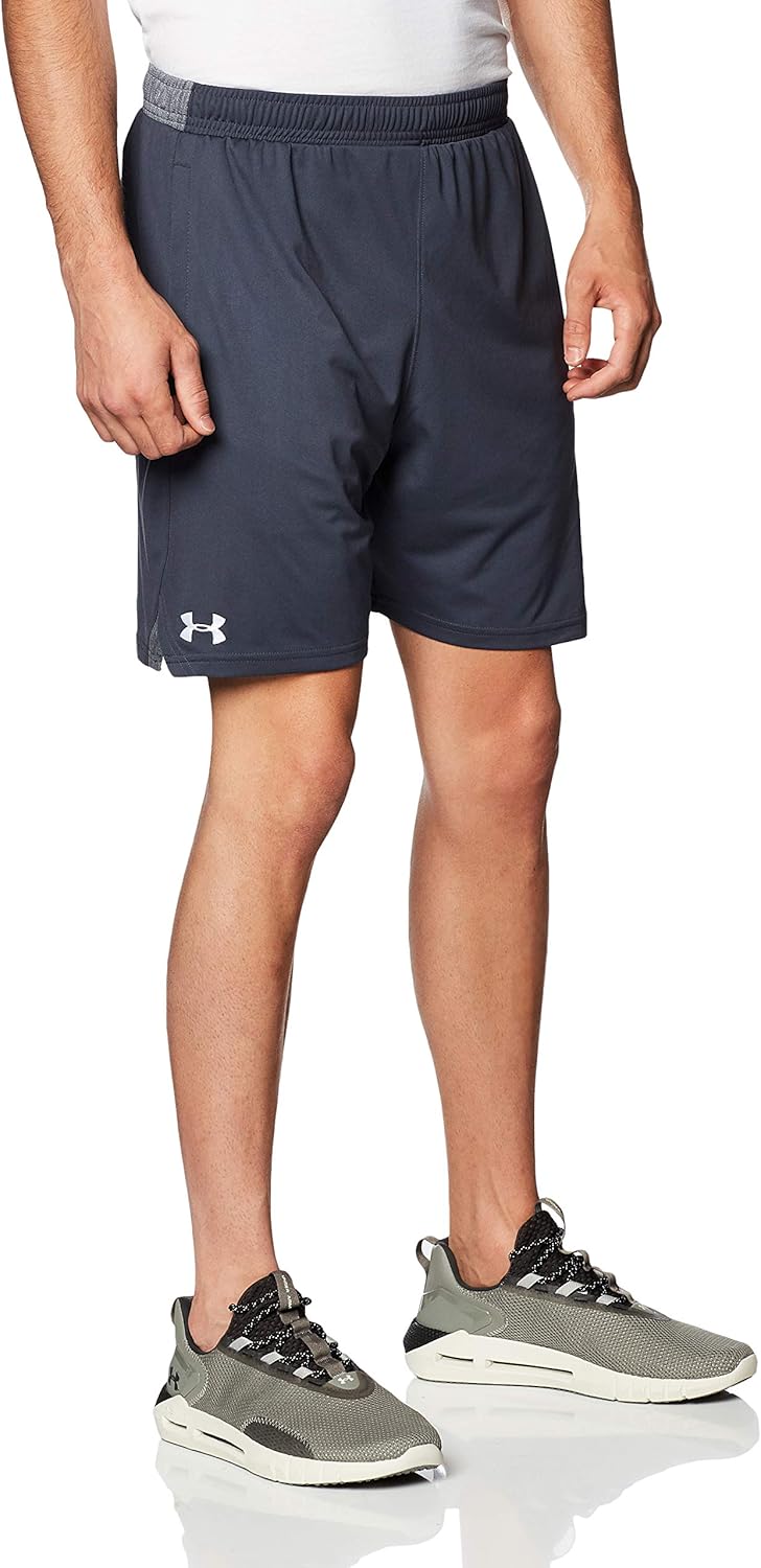 

Under Armour мужские шорты Locker 7In с карманами, Stealth Gray/White