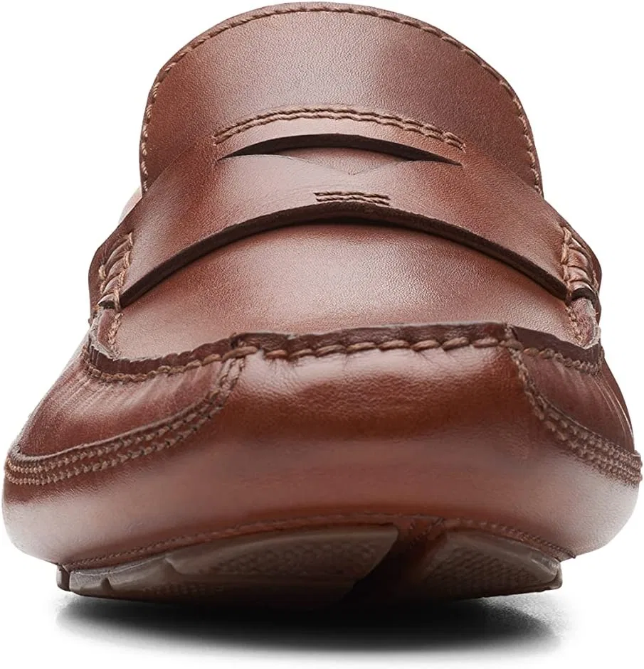 Мокасины мужские Clarks, темно-коричневая кожа — фото 3