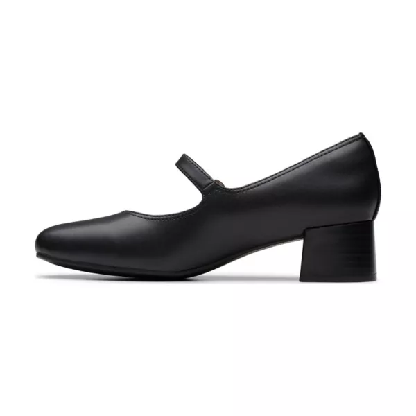 Женские туфли Iridessa Rae на блочном каблуке Clarks, цвет black leather — фото 3