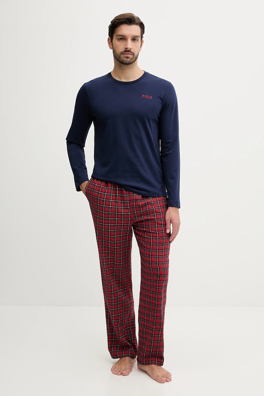 

Хлопковая пижама Polo Ralph Lauren, темно-синий