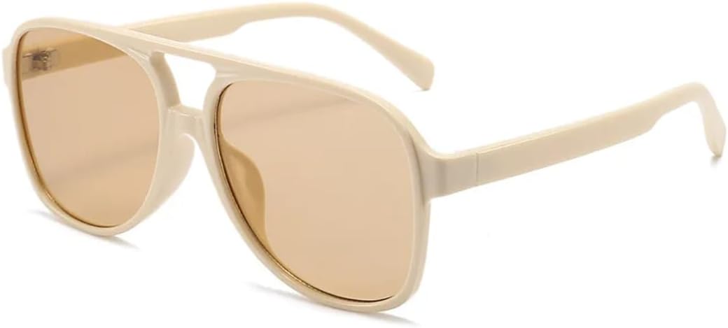 

Солнцезащитные очки с защитой от УФ-излучения UV400 | Двойные перемычки, панк-стиль, разноцветные линзы | Для женщин и мужчин, для занятий спортом на открытом воздухе и вождения DSVIGF, Beige-lightbrown