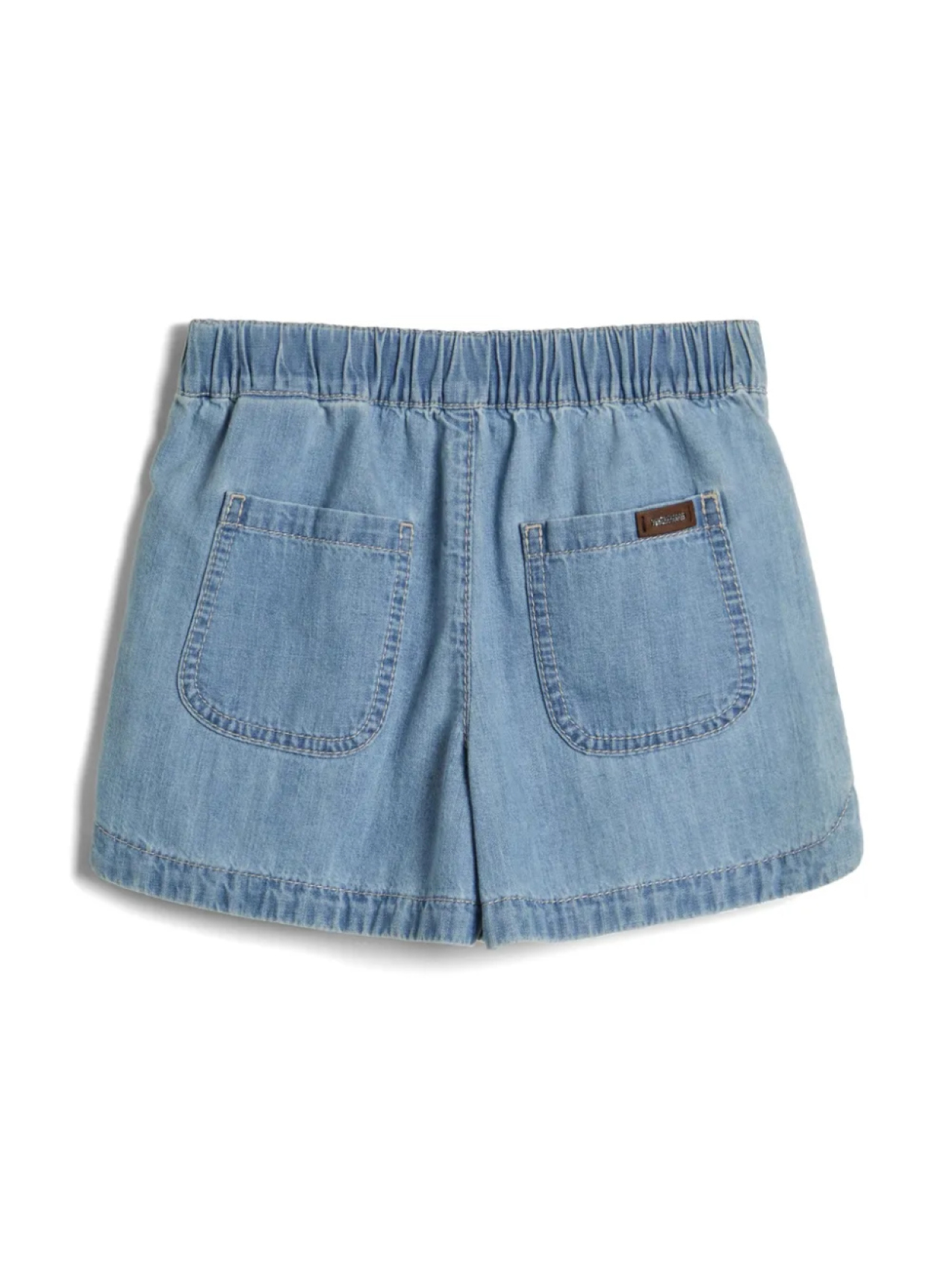 Brunello Cucinelli Kids спортивные шорты из денима, синий — фото 2