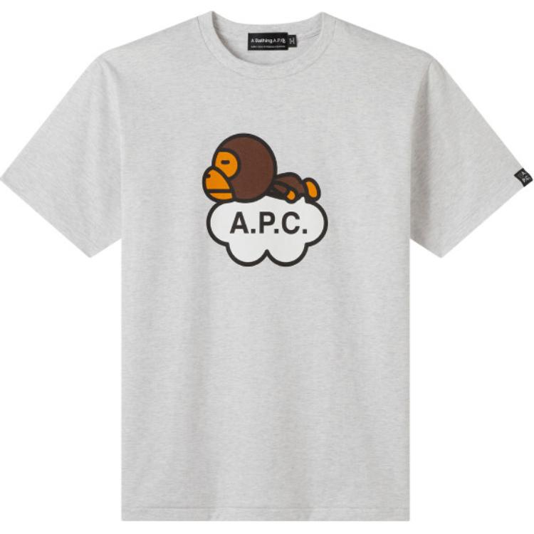 

Bape X Женская Футболка Milo Wide A.P.C, Серый
