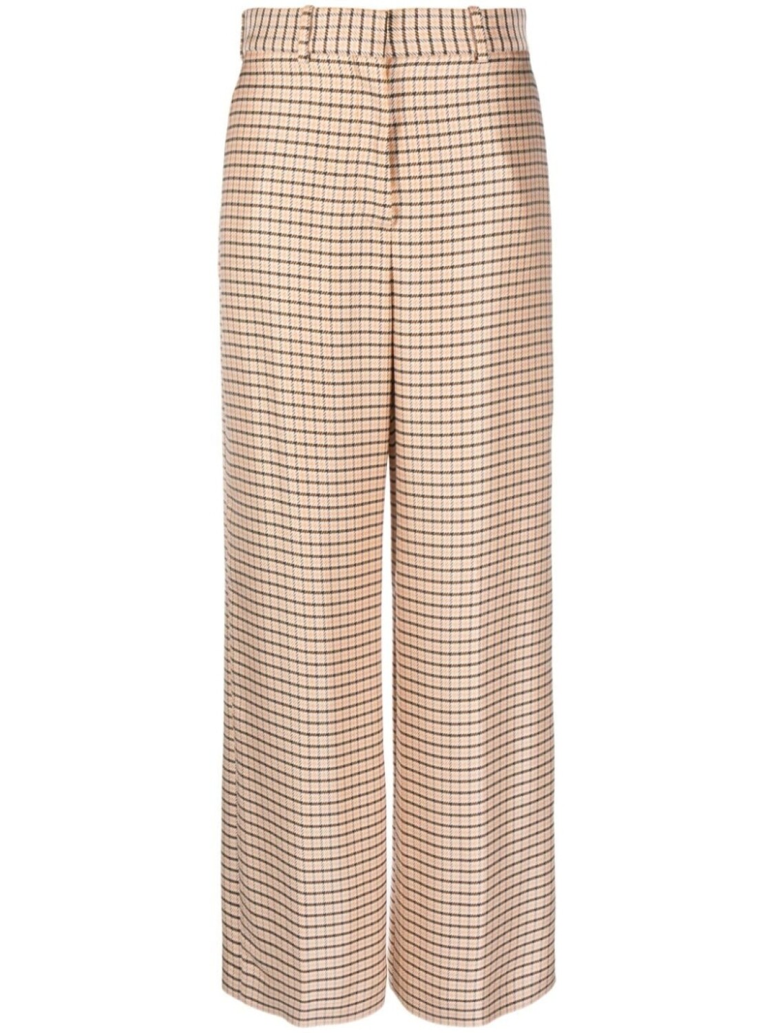 

Lanvin wide-leg check trousers, оранжевый