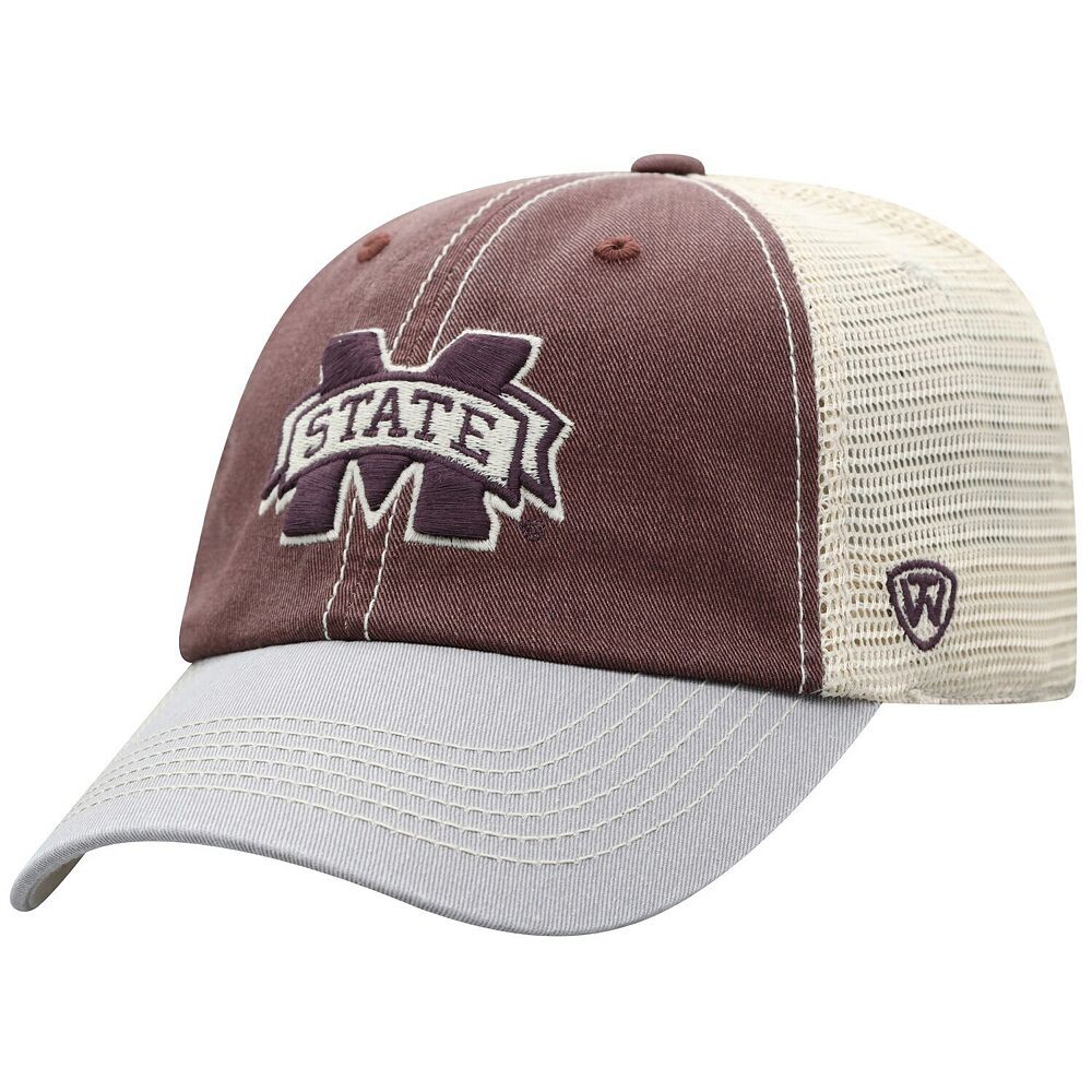 

Мужская кепка Top of the World Maroon Mississippi State Bulldogs Offroad Trucker Snapback, цвет Mst Red