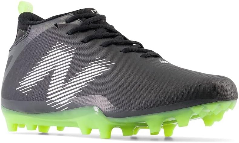 Кроссовки New Balance Rush V4 Mid для лакросса для мужчин, Black/Black/Hi-Lite — фото 4