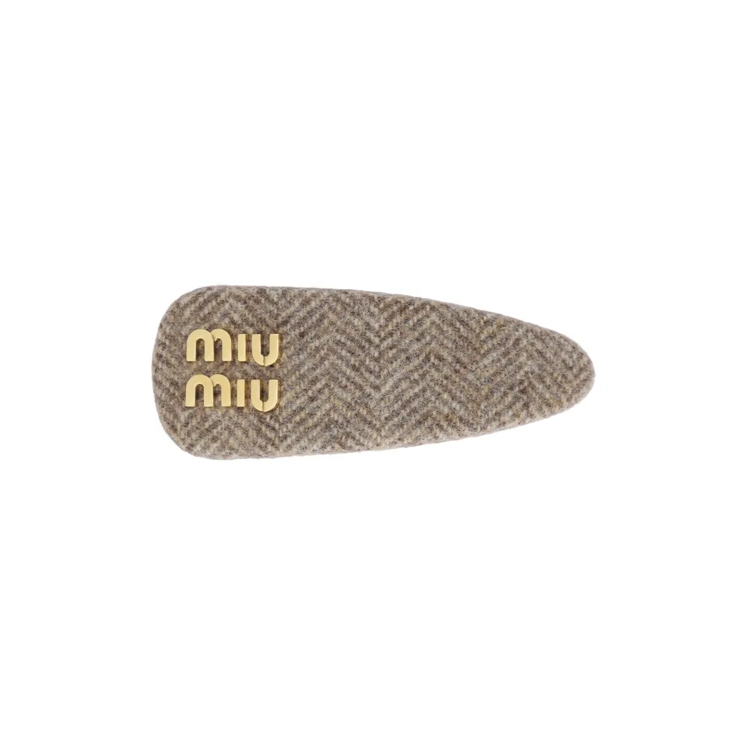 Заколка для волос MIU MIU Wool Khaki