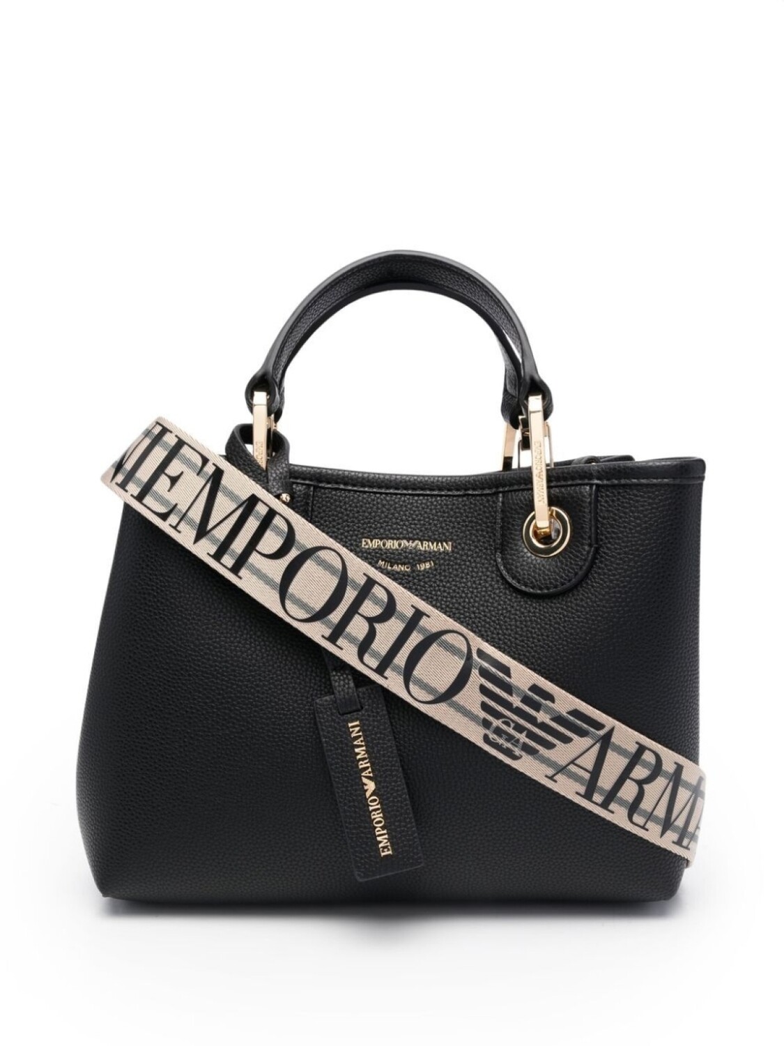 

Сумка-тоут Emporio Armani с фирменной биркой, черный