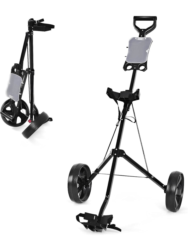 

COSTWAY Тележка для гольфа, 2 колеса, черного цвета