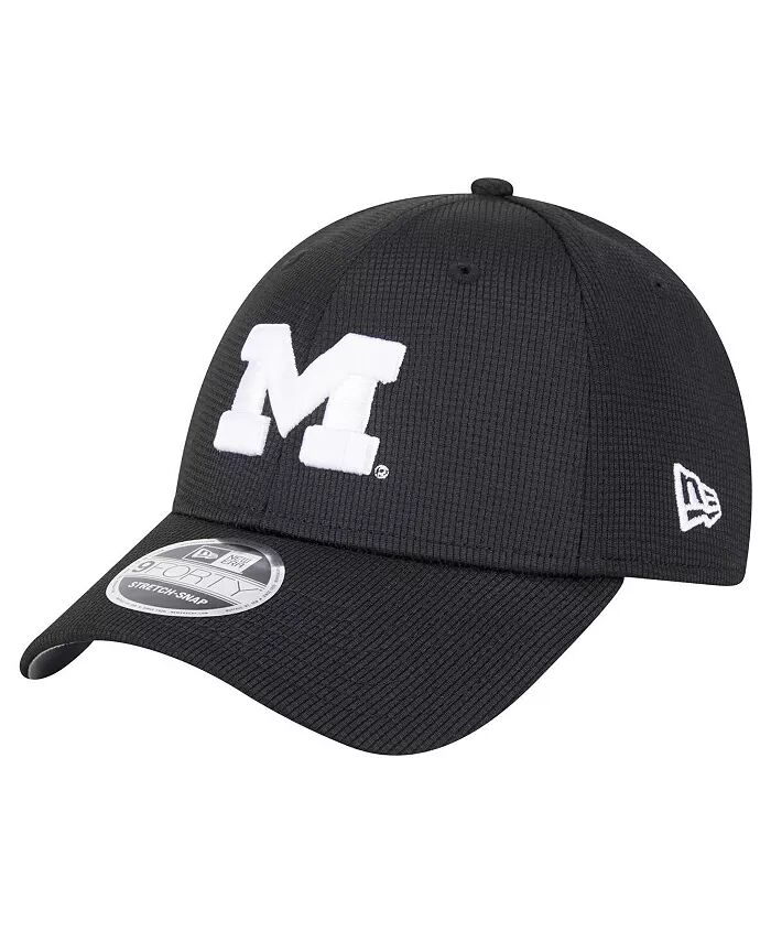 

Мужская черная шапка Michigan Wolverines Pivot 9FORTY Stretch-Snap Adjustable New Era
