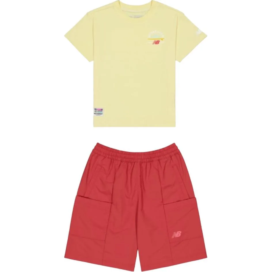 Детская повседневная спортивная одежда New Balance, Set (Yellow+Red) — фото 3