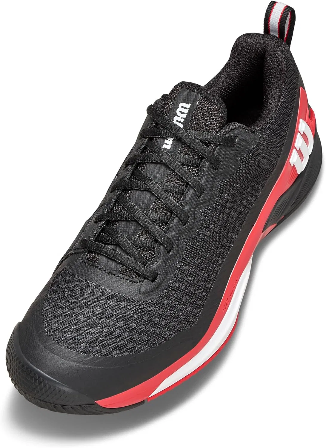 Мужские теннисные кроссовки Wilson Rush Pro 4.5, Black Infrared White — фото 2