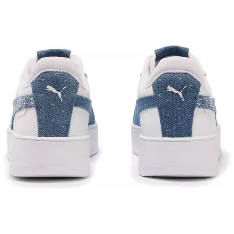 Кроссовки Puma Carina Street Skateboarding Shoes Women's Low-top White/Blue, белый/синий — фото 4