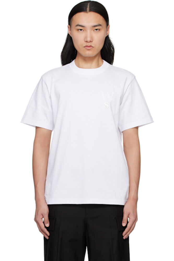 

Белая футболка с принтом WTAPS Edition Flock sacai