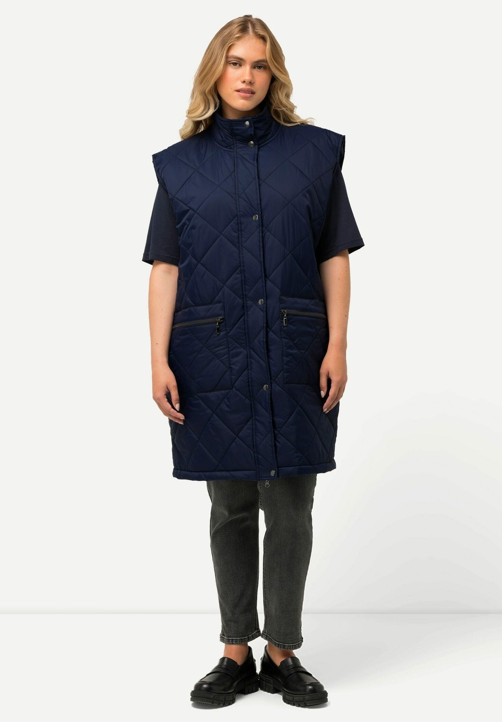 

Жилет QUILTED Ulla Popken, темно-синий