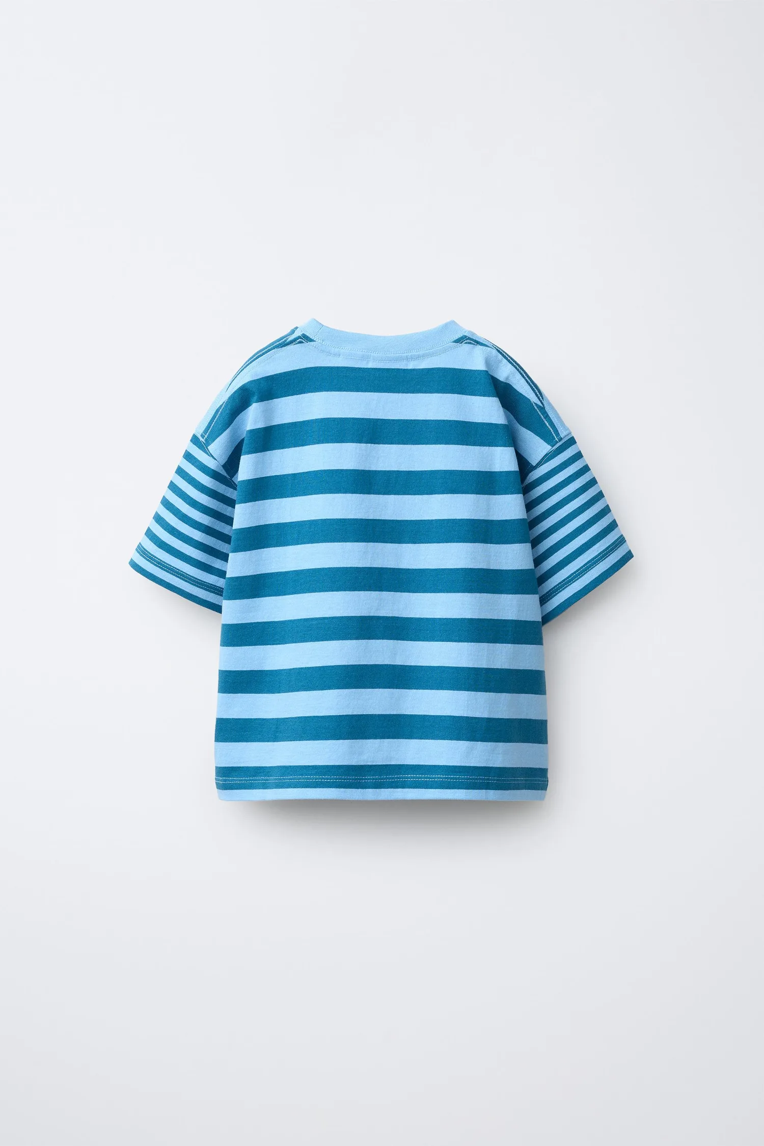 Полосатая футболка Zara, синий — фото 2