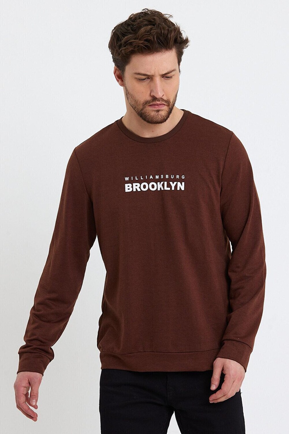 

Мужская толстовка с круглым вырезом стандартного кроя с принтом Brooklyn SPR23SW330 Süperlife